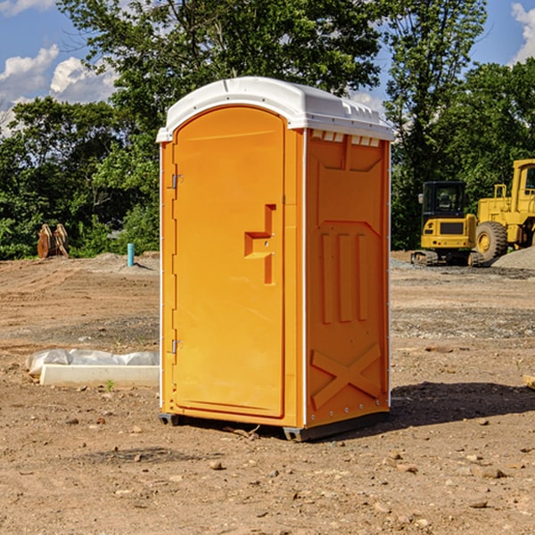 how often are the porta potties cleaned and serviced during a rental period in Shirley NY